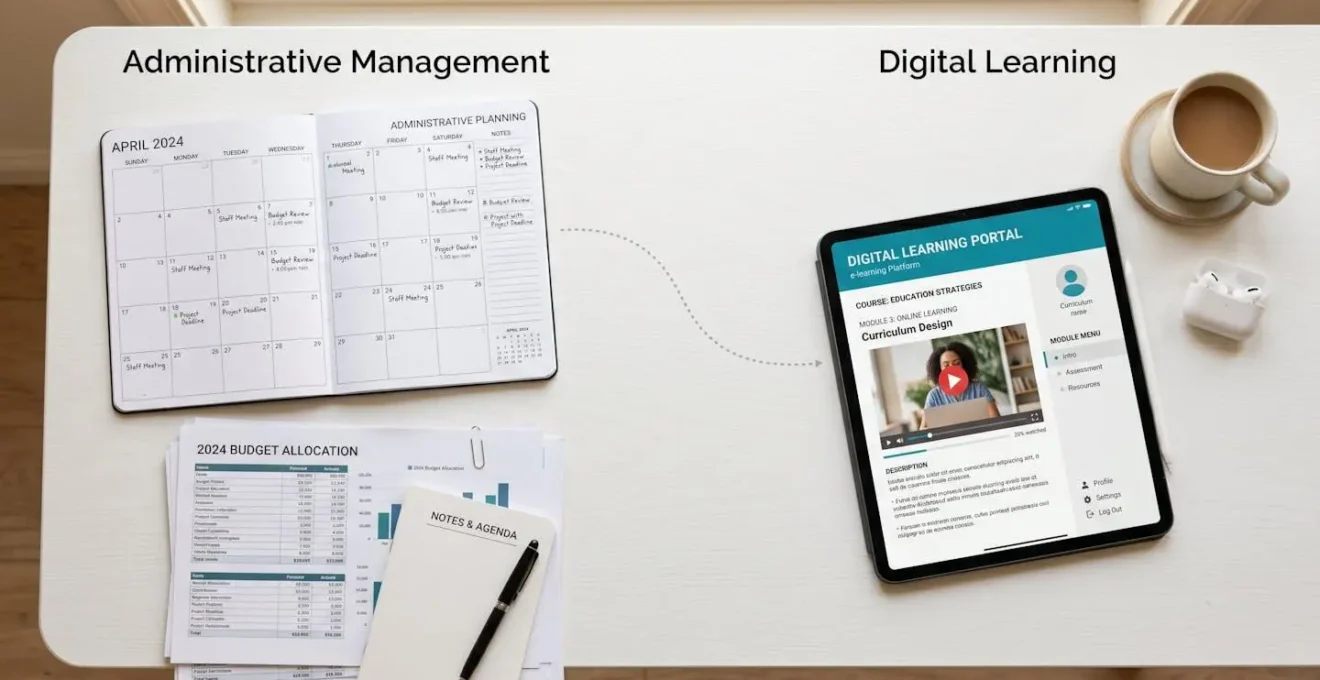 Schéma illustrant la répartition des rôles entre TMS et LMS dans un service RH